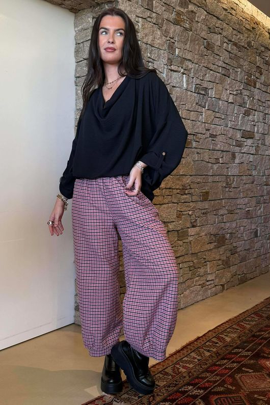 Drape Cowl Blouse Black /9=